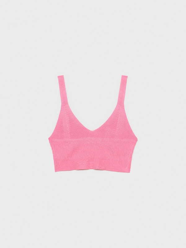 Knitted crop top pink