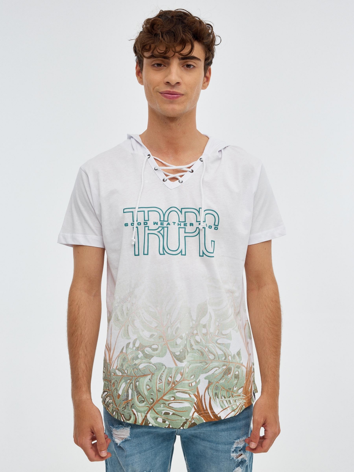 Tropic T-shirt white middle front view