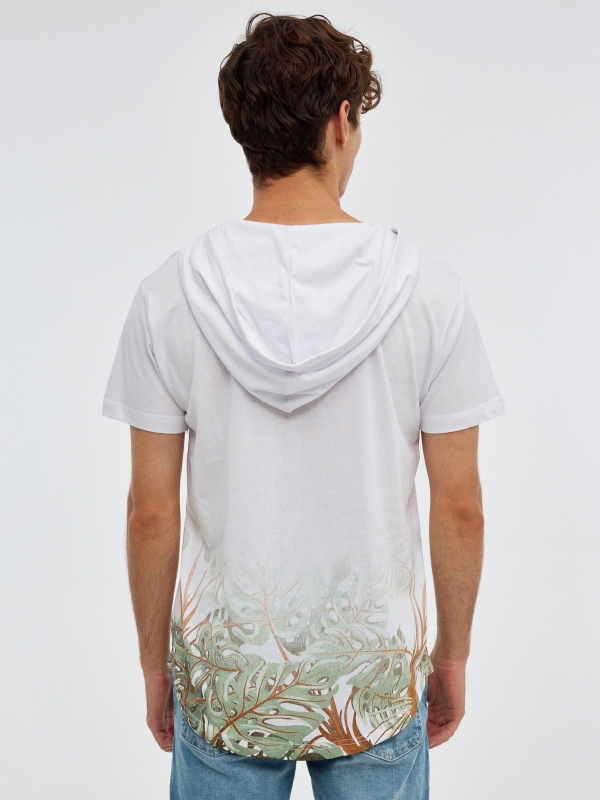 T-shirt Tropic branco vista meia traseira