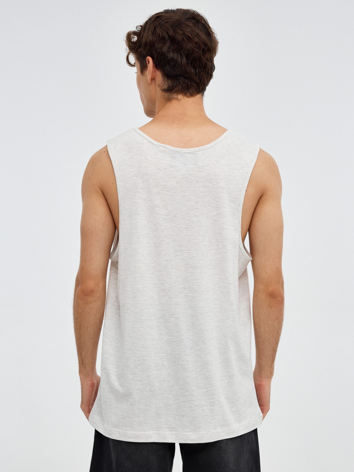 Tokyo tank top grey middle back view
