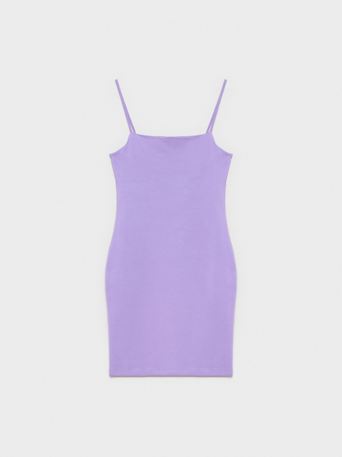  Vestido mini slim básico lilás