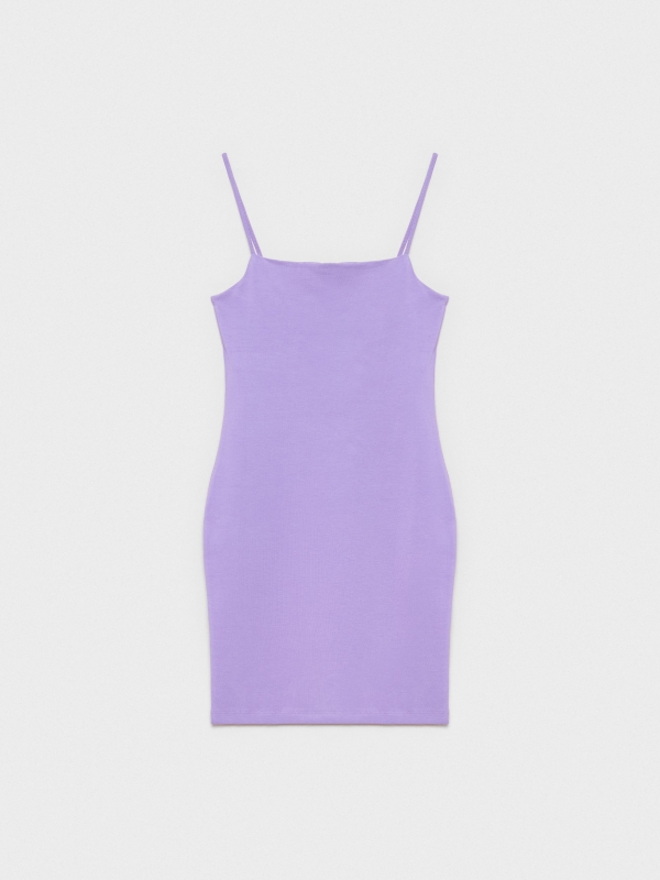  Vestido mini slim básico lilás
