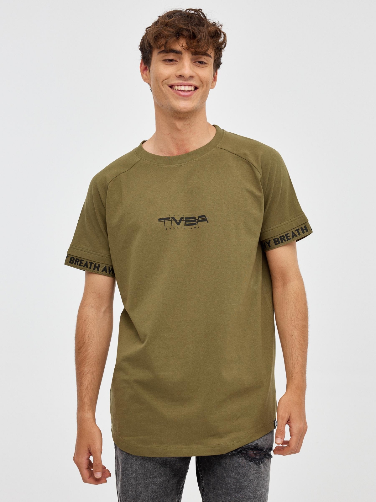 Breath Away T-shirt khaki middle front view