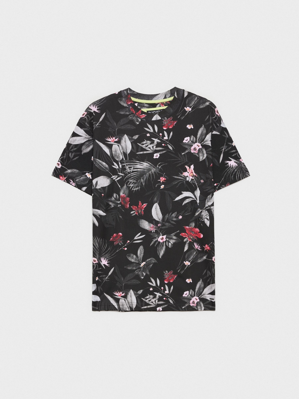  Oversized floral t-shirt black