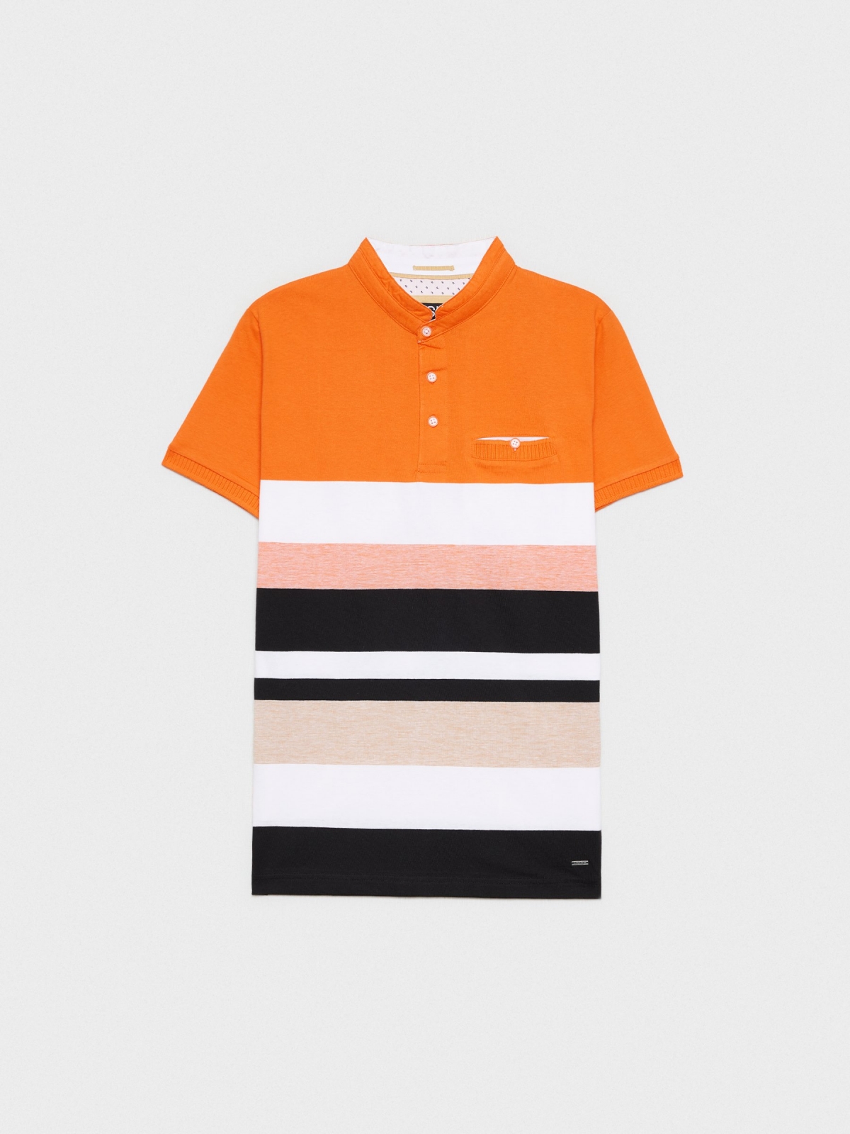  Striped mao polo shirt orange
