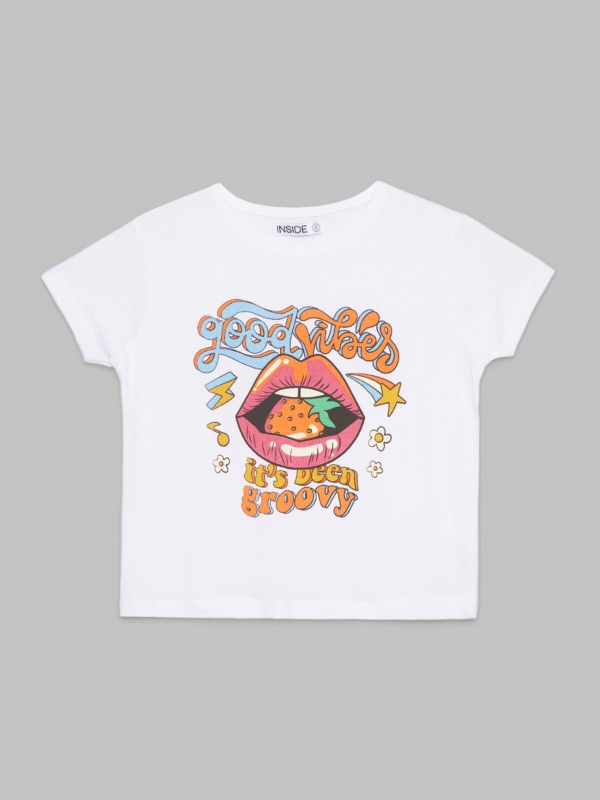  T-shirt Good Vibes branco