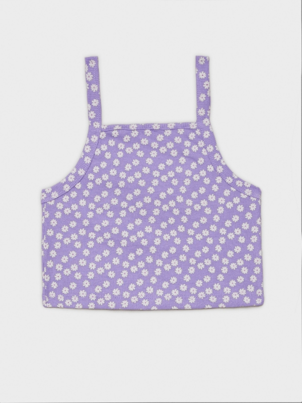  Crop top with daisies lilac