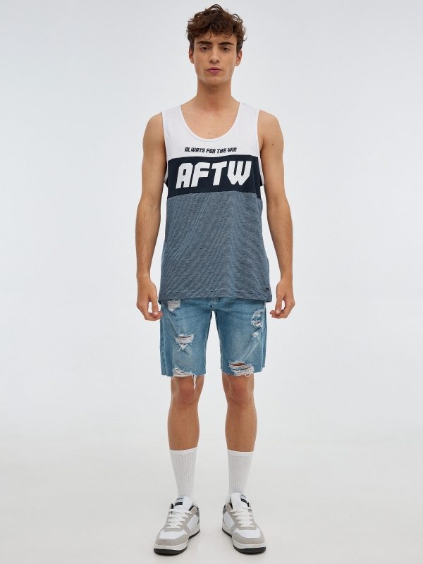 AFTW tank top blue front view
