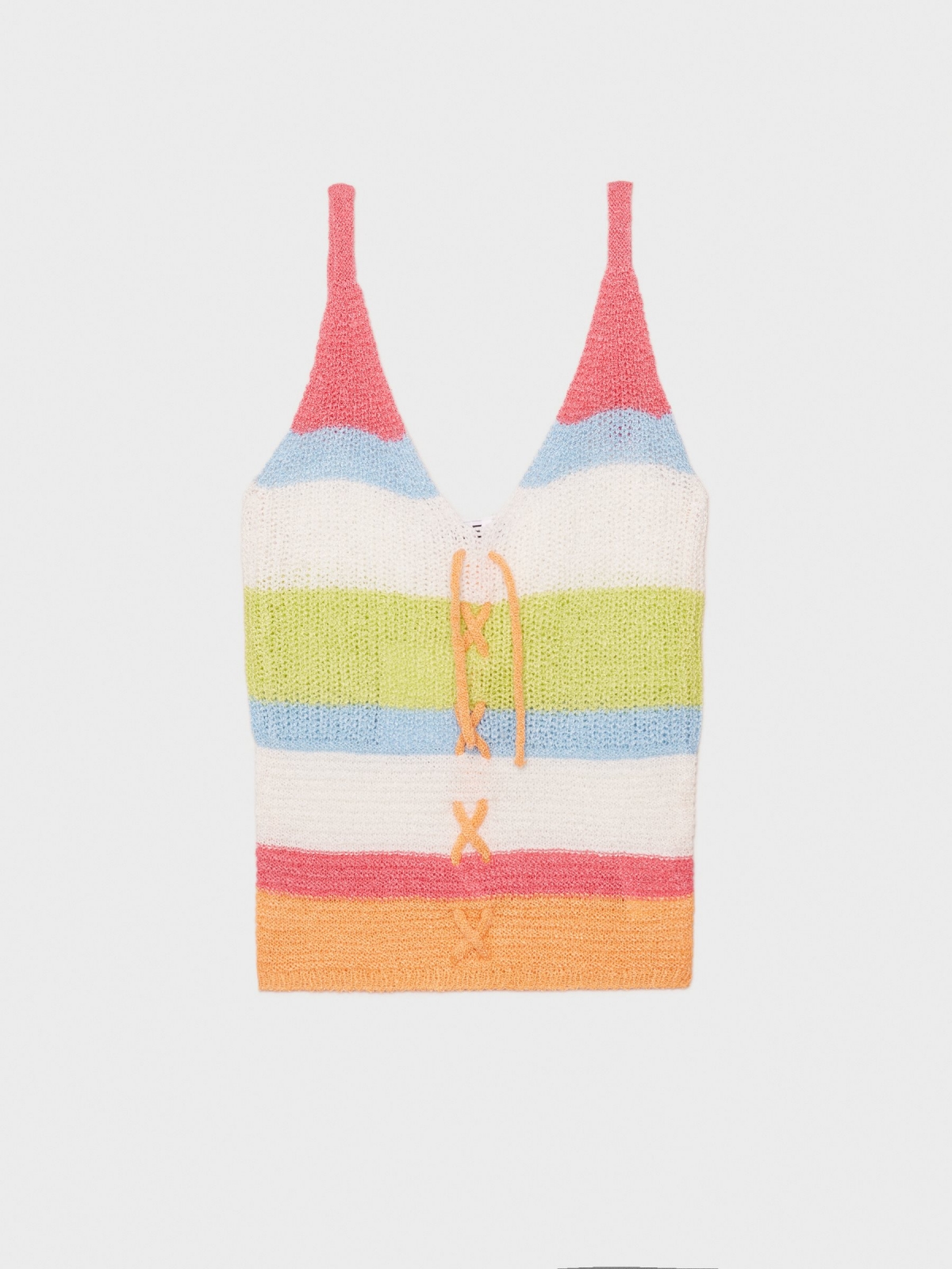  Knit top with laces multicolor