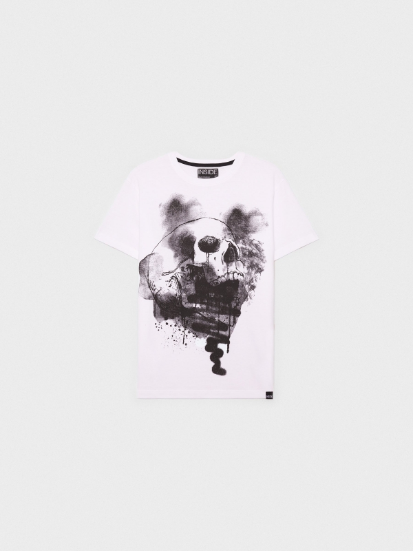  Skull print t-shirt white