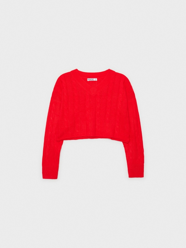  Eights sweater deep red