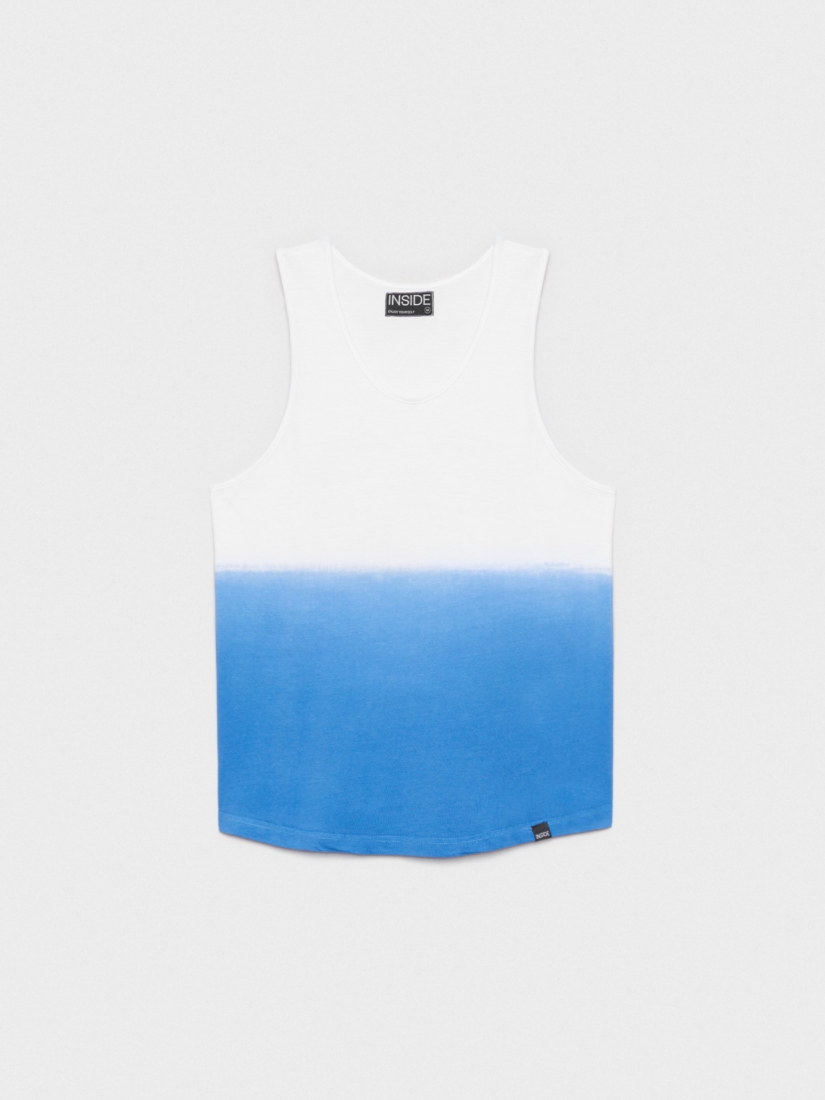  T-shirt de tanque degradado azul eléctrico