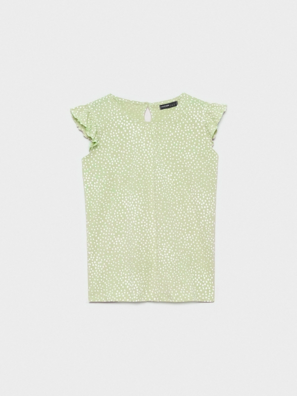  Polka dots print t-shirt green