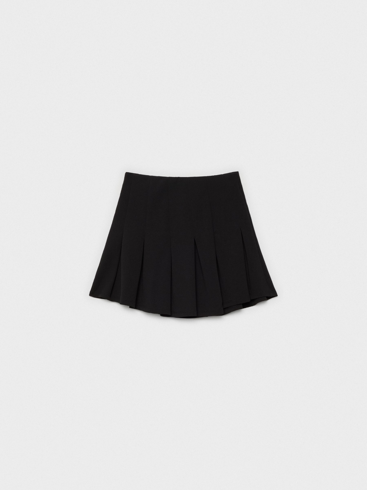 Falda mini con tablas negro