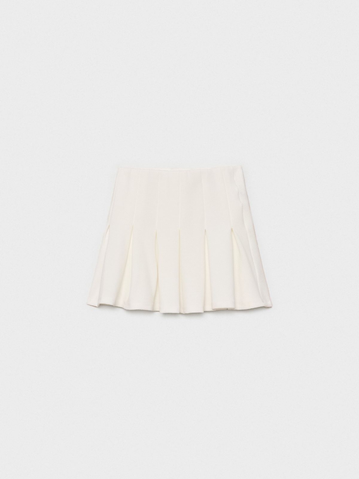  Falda mini con tablas blanco