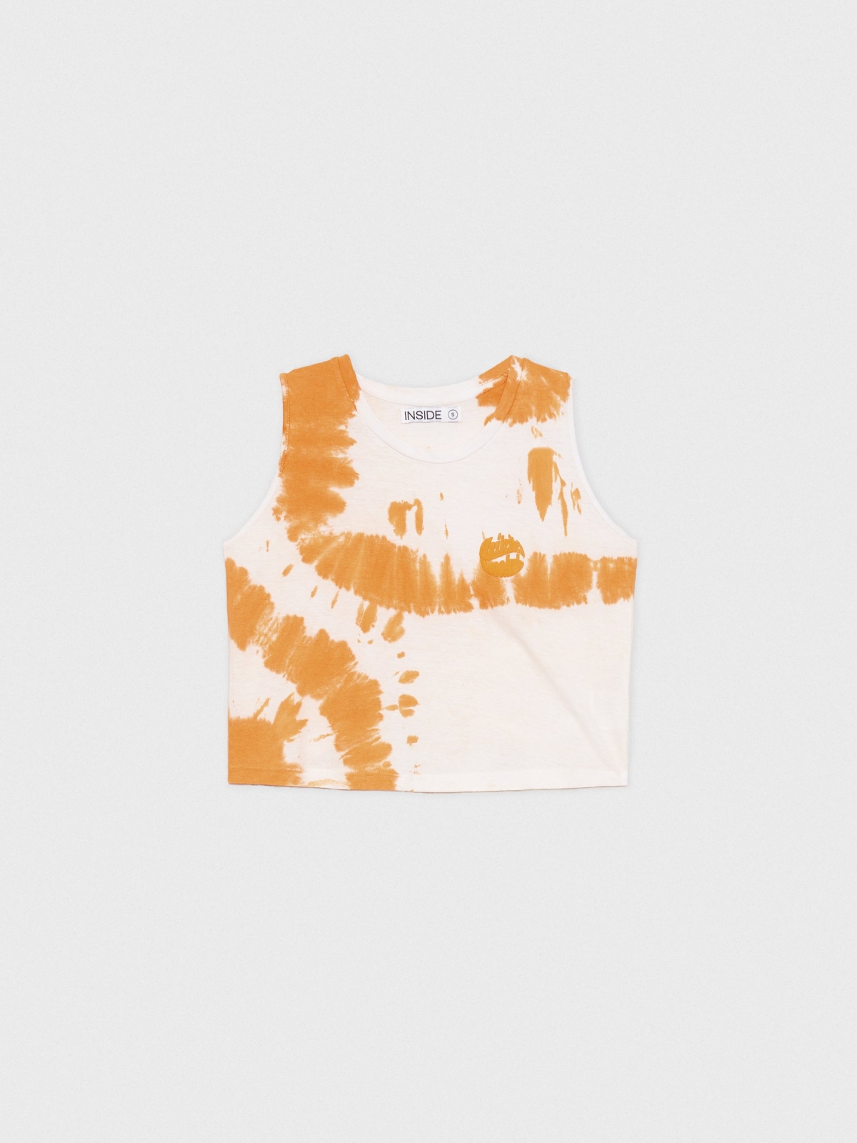  Tie&dye sleeveless T-shirt caldera orange