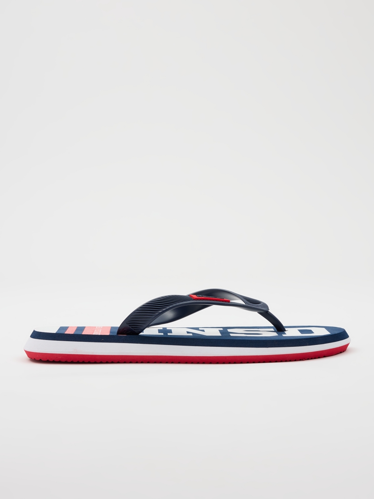 Unisex flip-flop navy lateral view