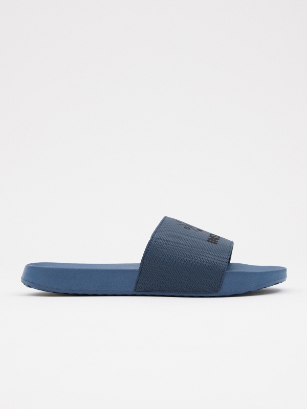Soft flip flops navy lateral view