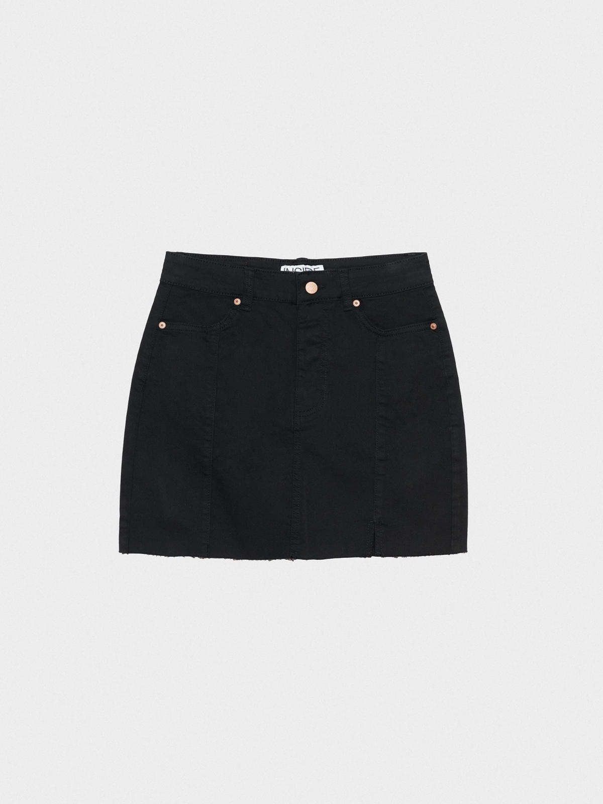  Mini slim skirt with slit black