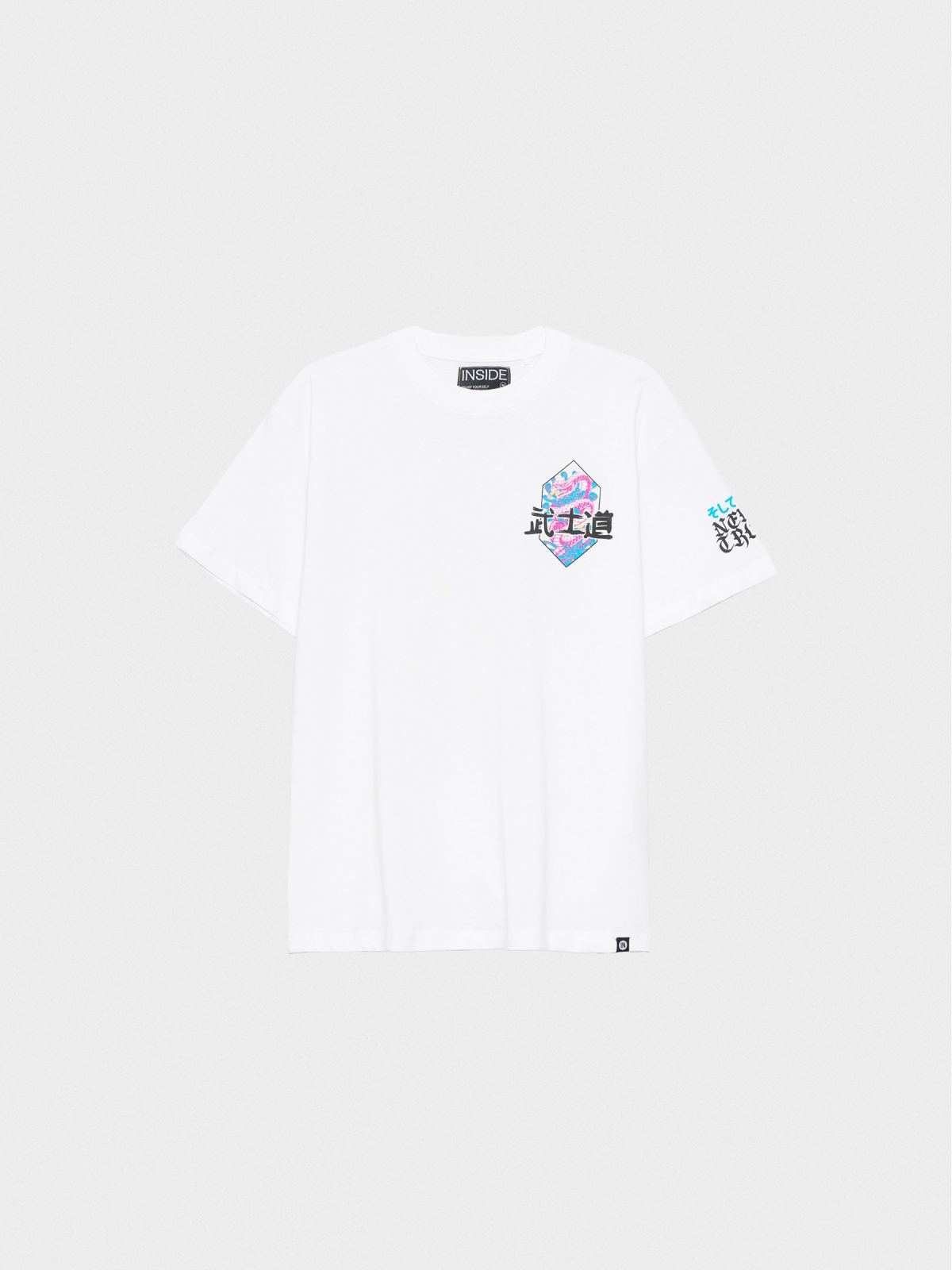  Japanese print T-shirt white
