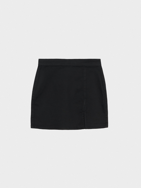  Mini slim skirt with slit black