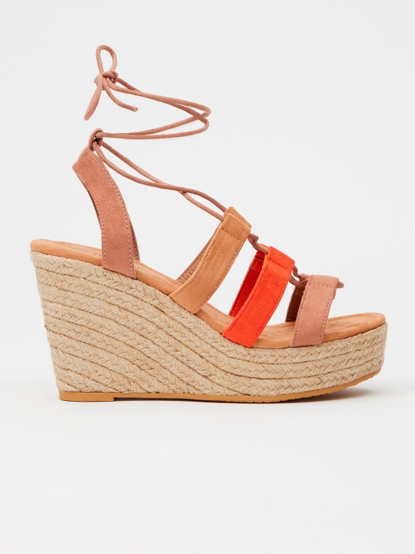 Wedges with multicolored strips multicolor