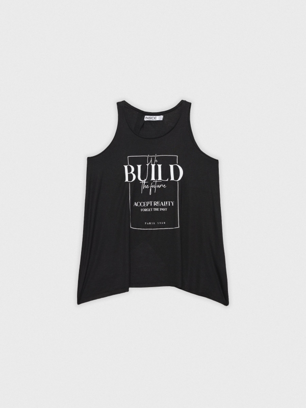  Fluid T-shirt with text black