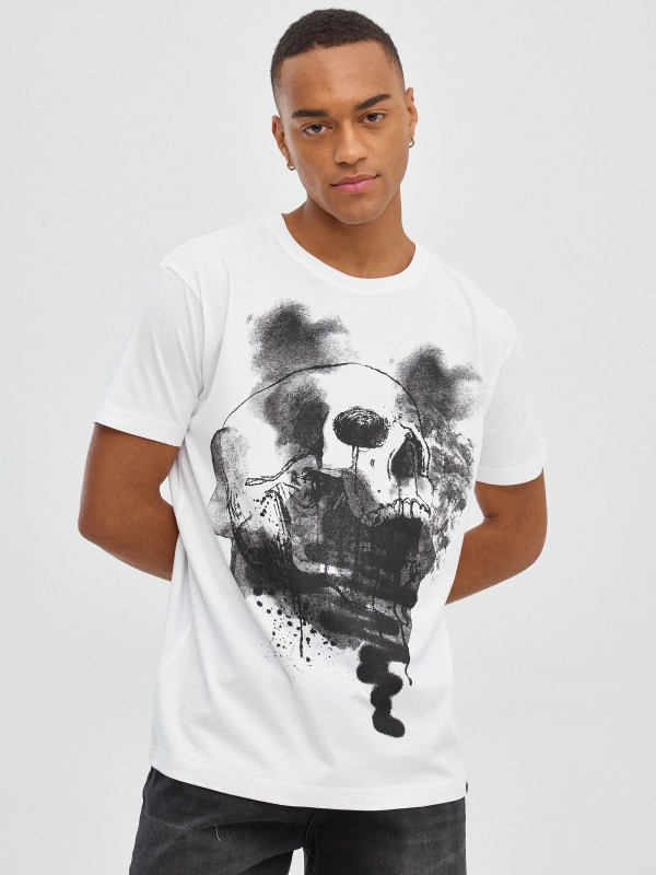 Skull print t-shirt