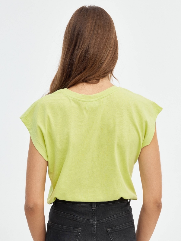 Noodle tank top lime middle back view