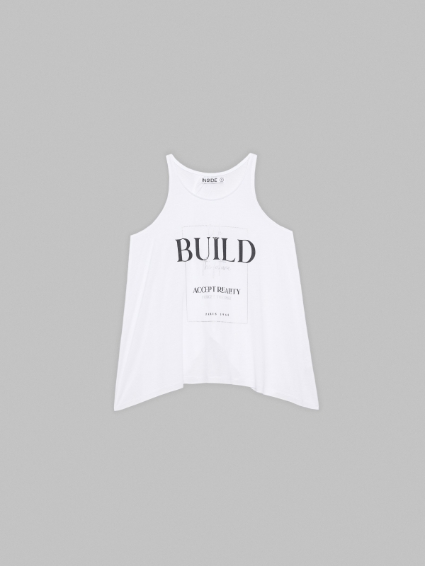  Fluid T-shirt with text white