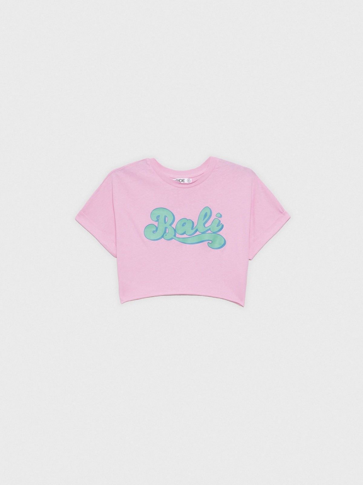  Camiseta crop Bali rosa