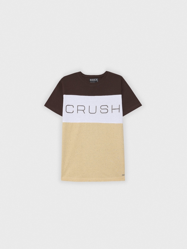  Camiseta color block Crush brown