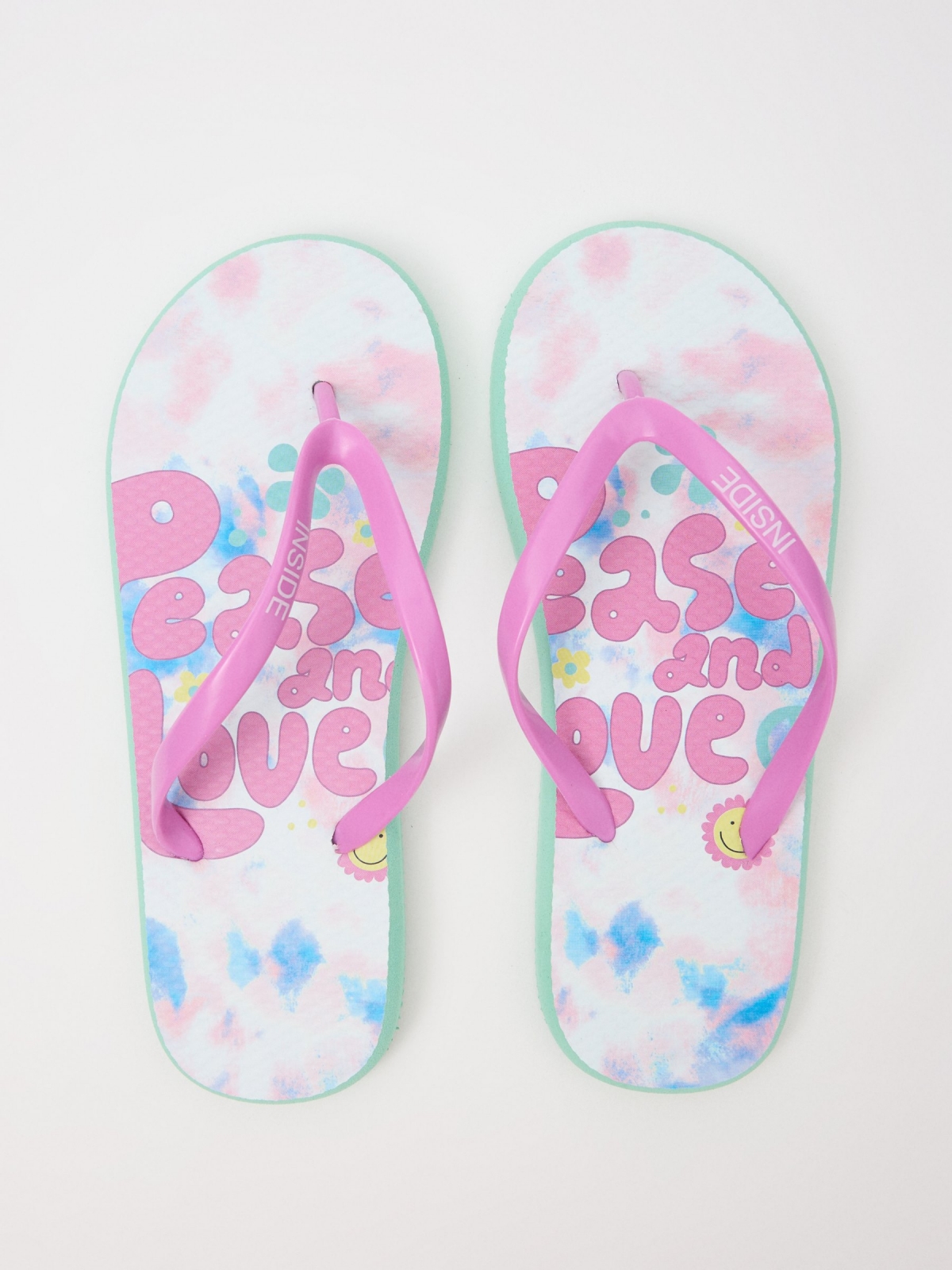 Love beach flip flops bubblegum pink