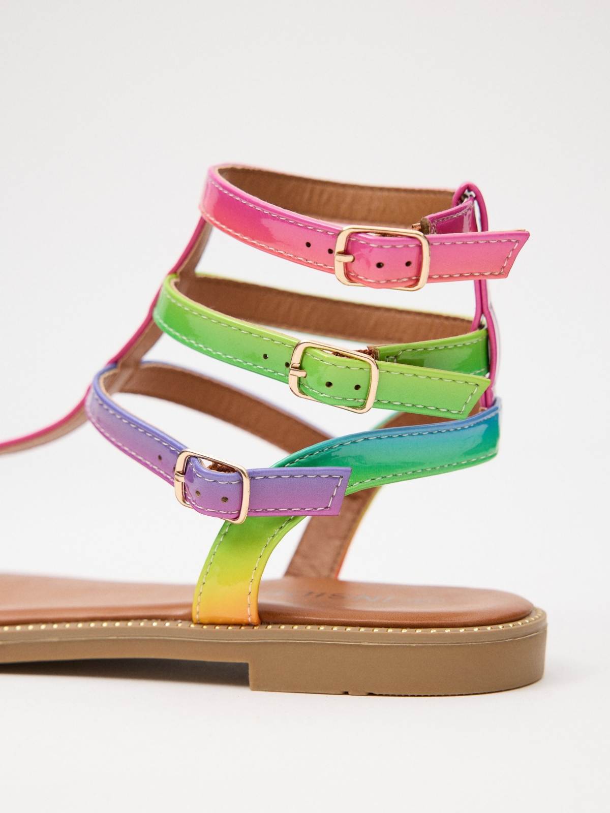 Multicolor strappy sandal multicolor detail view