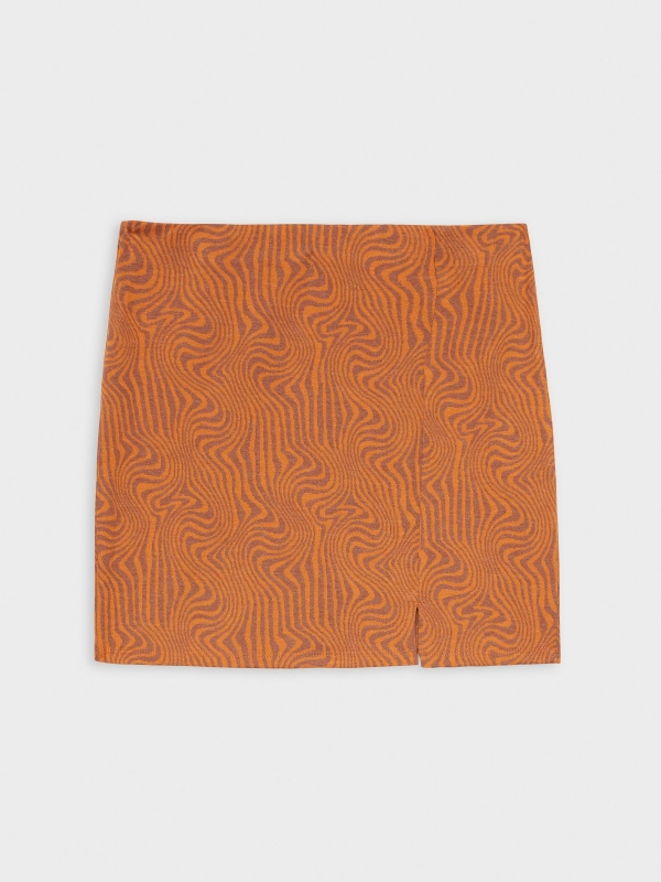  Psychedelic print knit skirt cinnamon