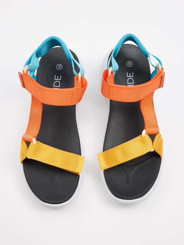 Multicolour sport sandal multicolor zenithal view