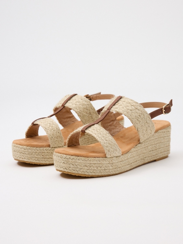 Platforms with combined straps sand 45º front view