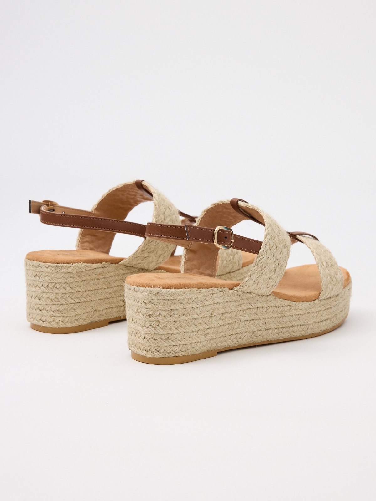 Platforms with combined straps sand 45º back view