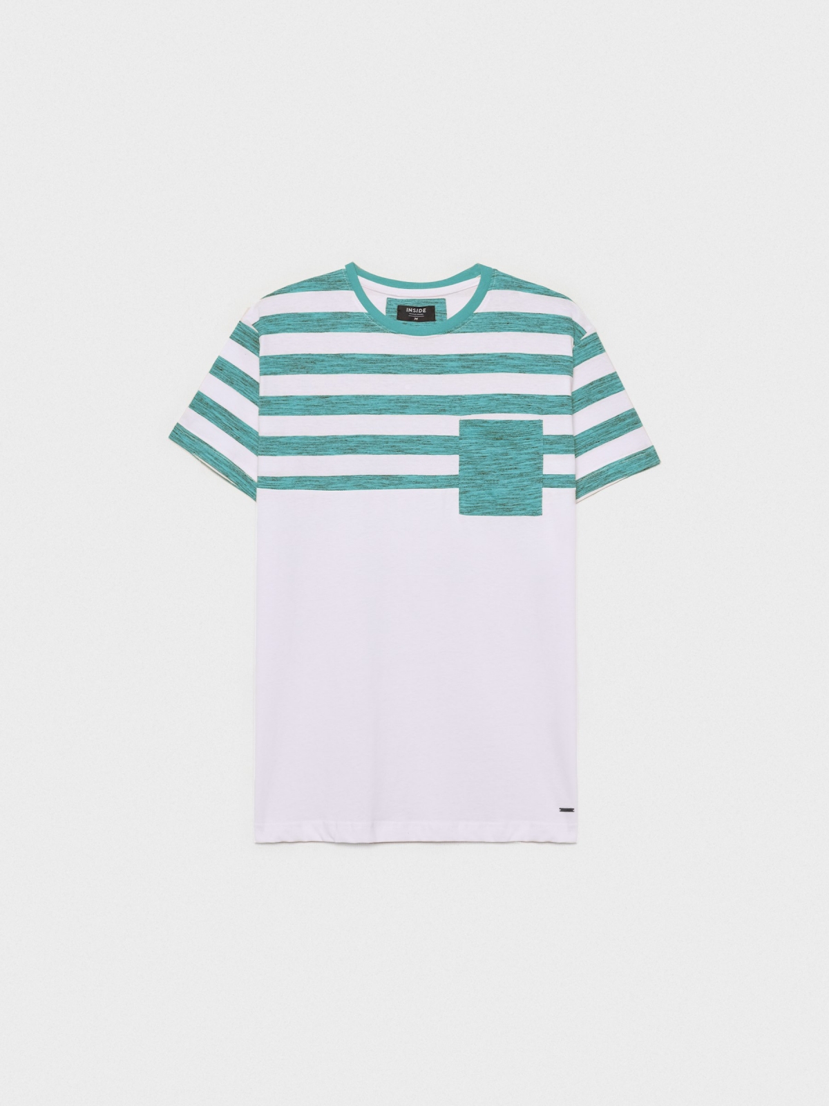  Striped T-shirt with pocket green
