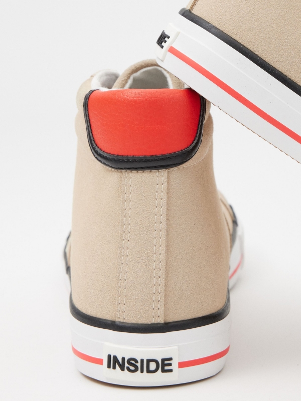 Boot style sneaker sand detail view
