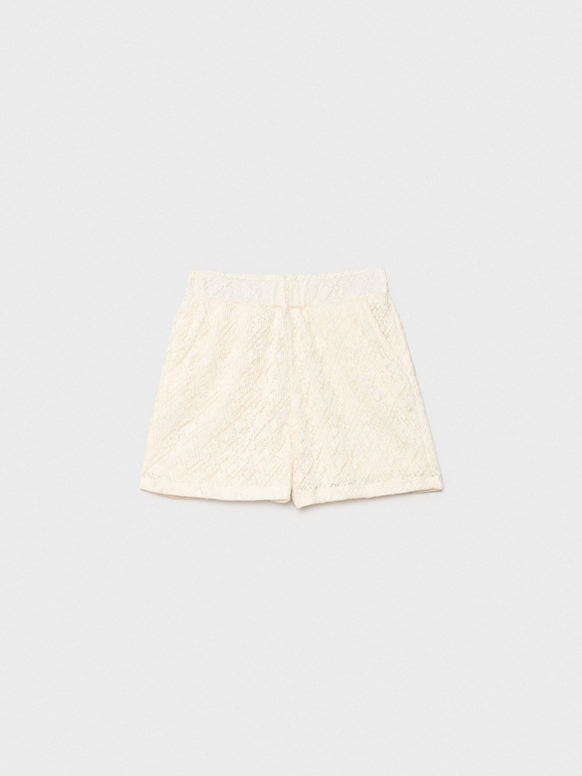  Openwork woven shorts off white