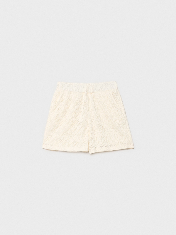  Openwork woven shorts off white