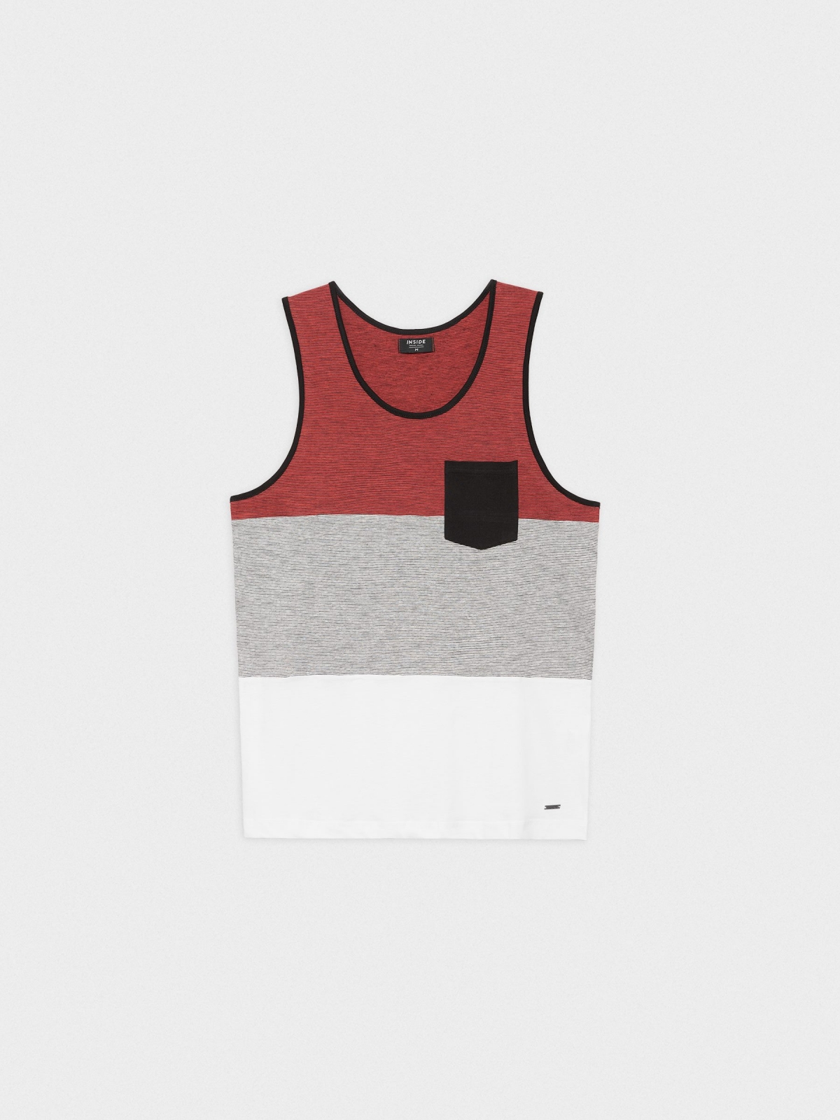 Tank top with pocket brick red