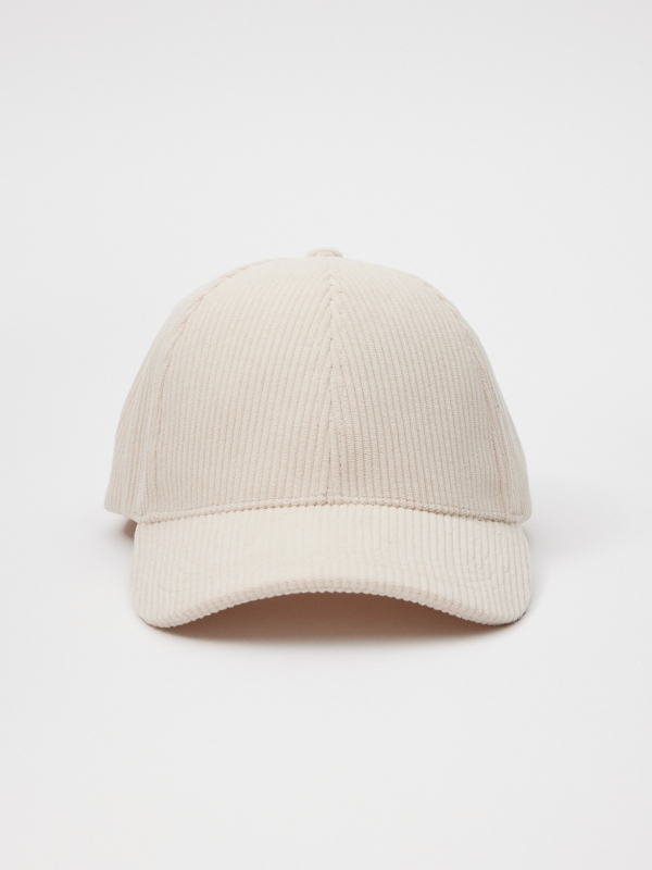Corduroy baseball cap off white