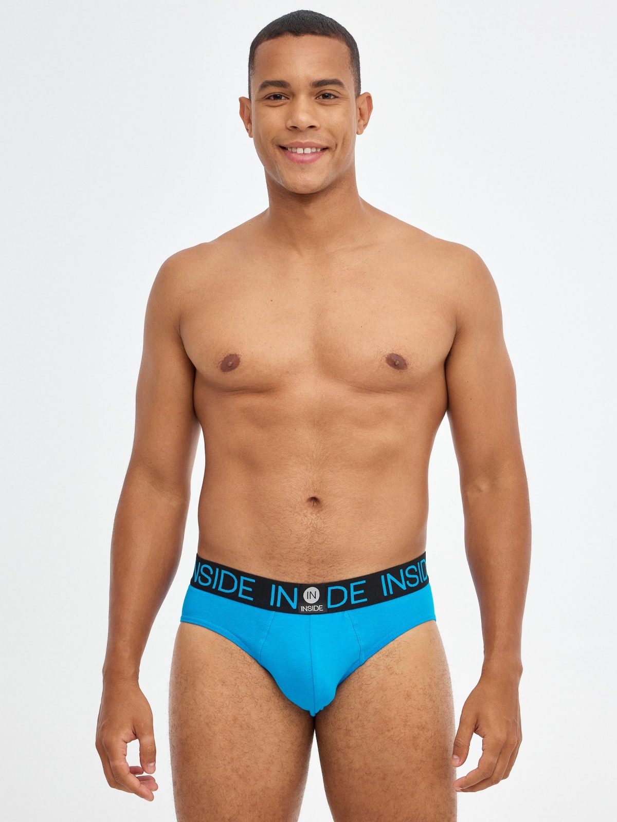 Pack 6 boxers with contrasts multicolor middle front view
