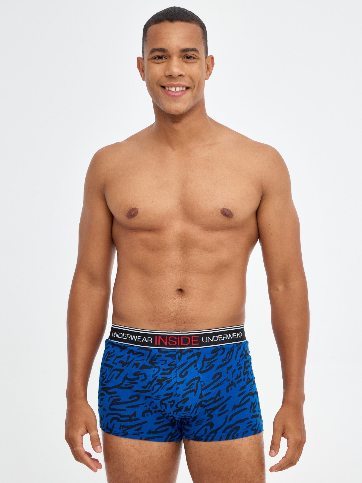 Pack of 4 printed boxers multicolor middle front view