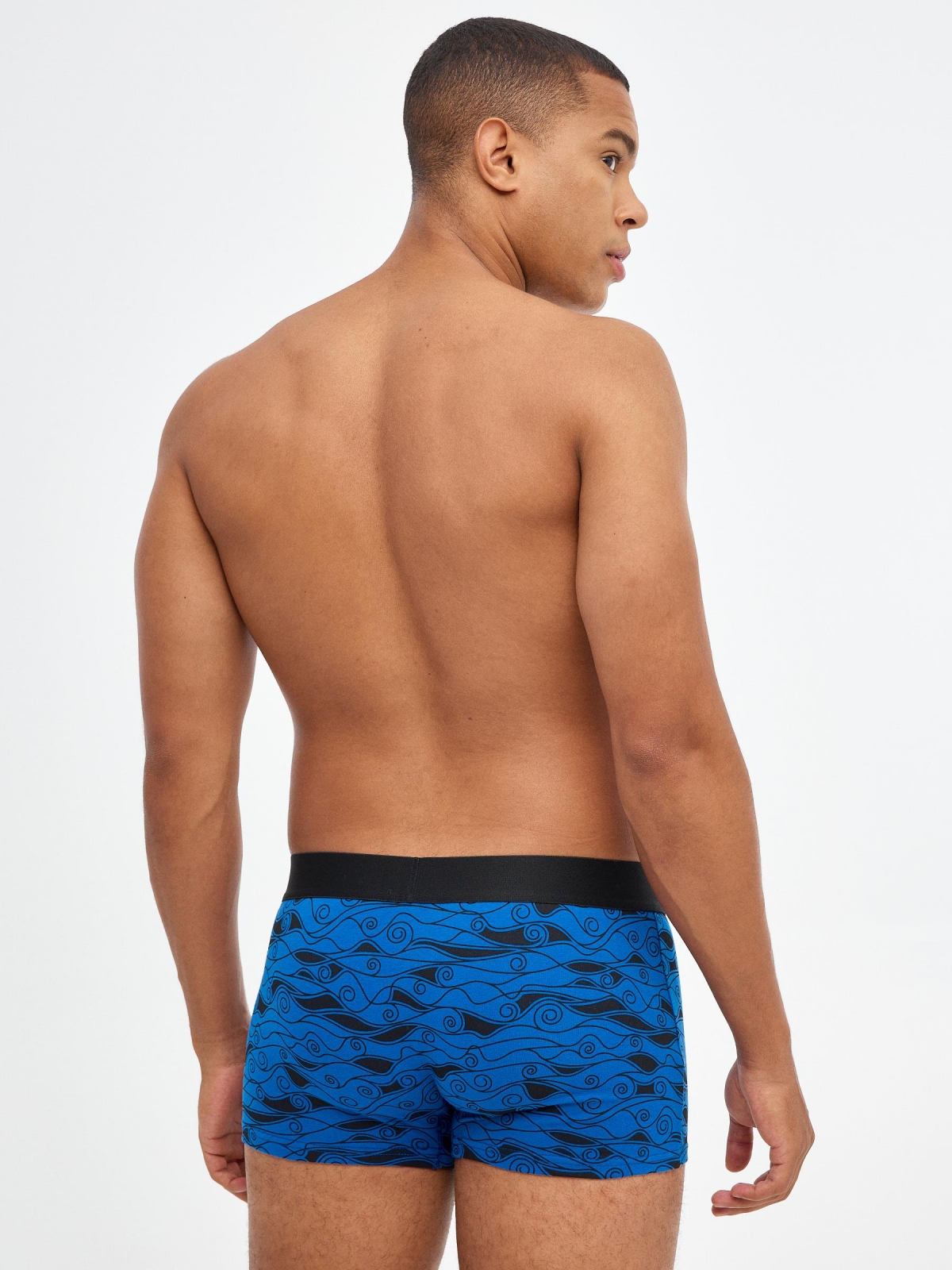 Pack of 6 printed boxers multicolor middle back view