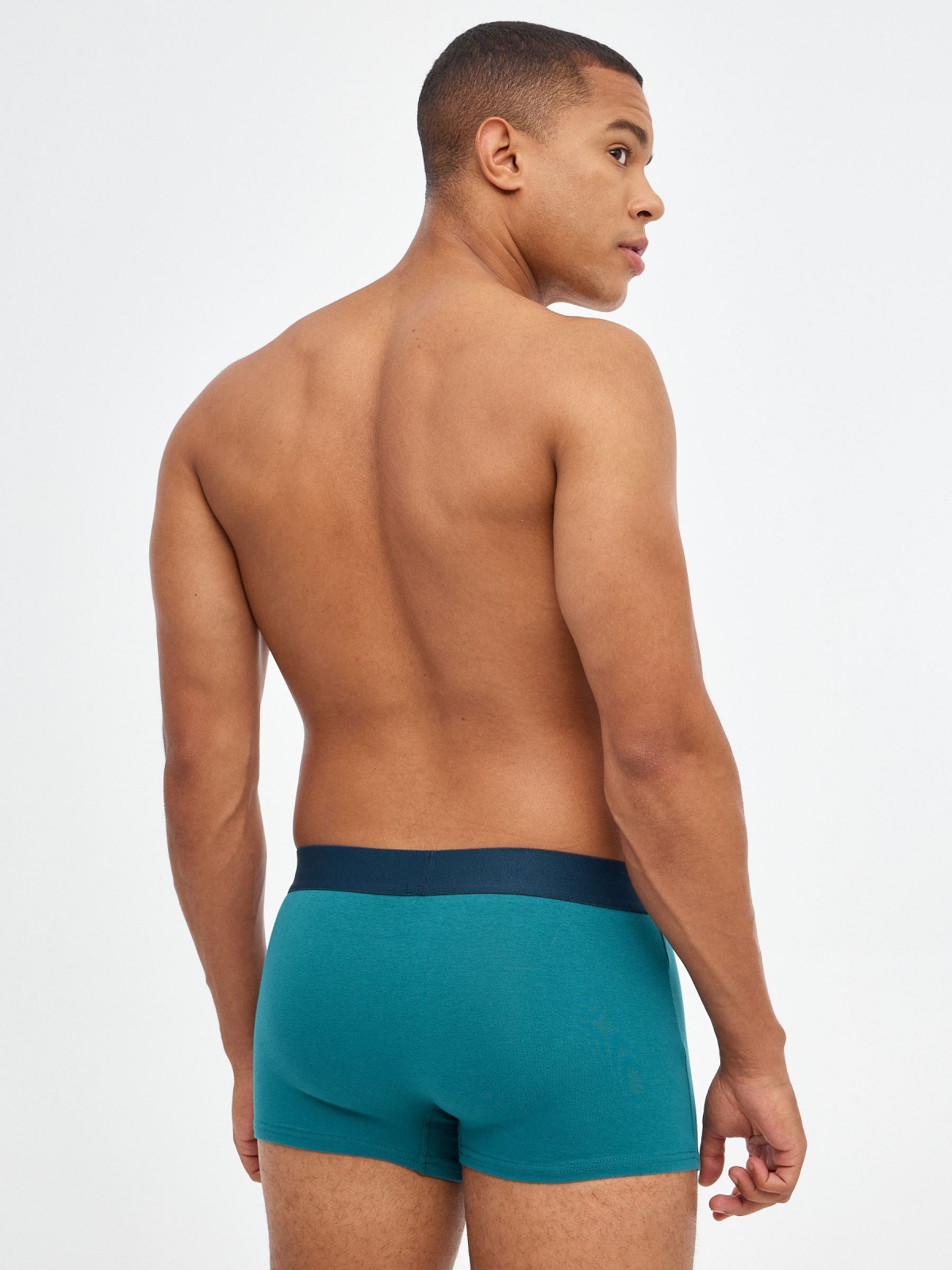 Pack of 7 colored boxers multicolor middle back view