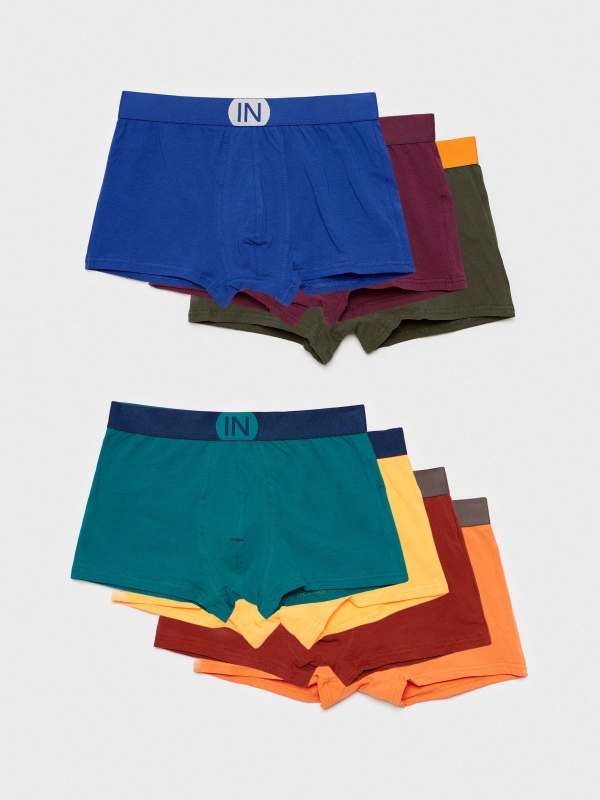 Pack of 7 colored boxers multicolor