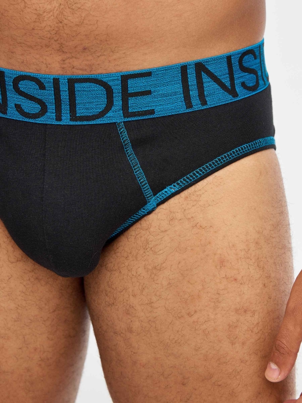 Pack of 4 colored briefs multicolor front view